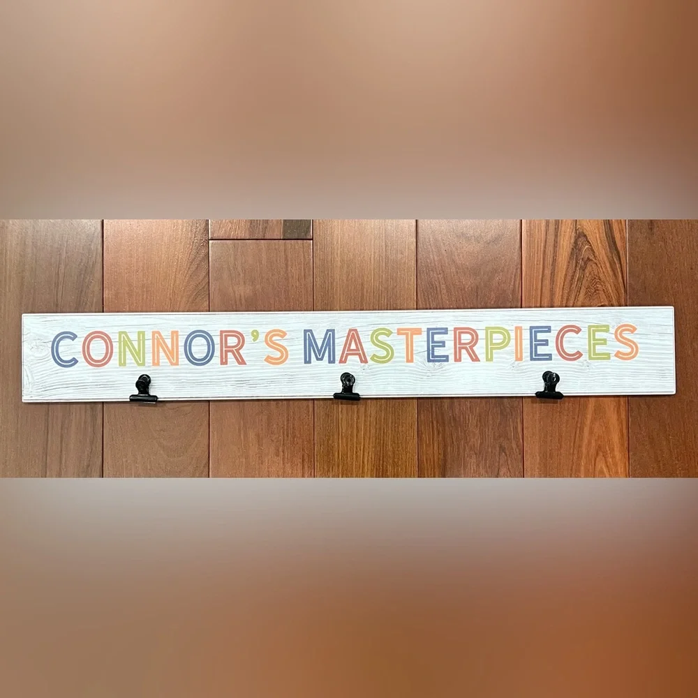 “Connor’s Masterpieces” Wooden Sign